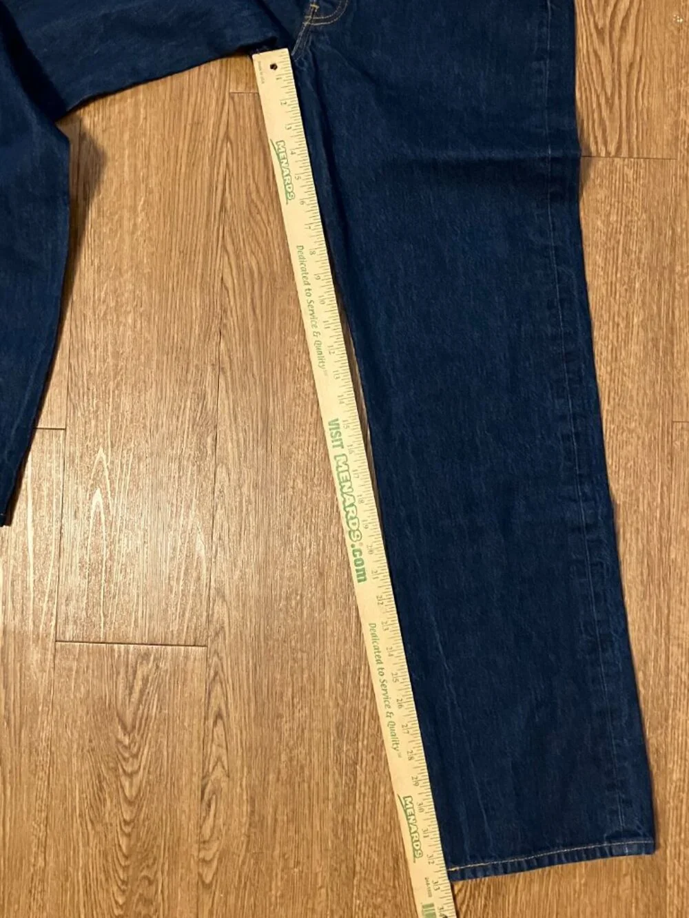 Levis 501 Shrink To Fit Raw Denim Jeans Mens 34x36 Measures 32x33 Rigid Indigo